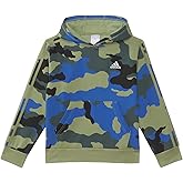 adidas, Men's, Aop France Camo Hooded Pullover (Big Kid), Green W Multi, X-Large