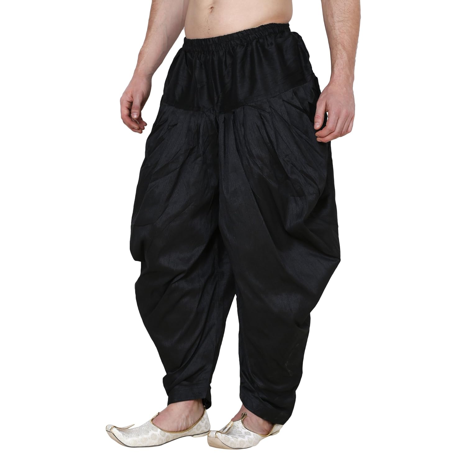 royal men's silk blend baggy patiala salwar pant's for men