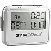 Gymboss Interval Timer and Stopwatch - White/Gray Gloss