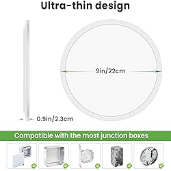 zemty LED Ceiling Light Flush Mount Super Slim 9