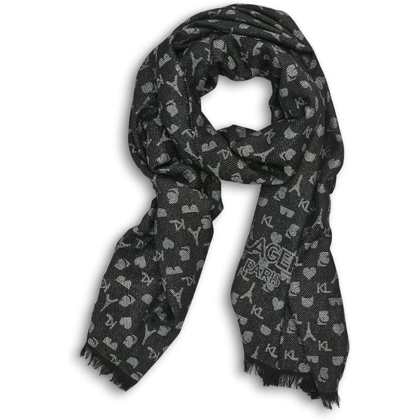 小物 bikkembergs scarf black black Scarf MONOGRAM WOVEN LIGHT SCARF K50K509700 Calvin