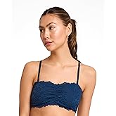 JENNY JEN Women's Amber Bandeau Bra with Adjustable Straps, Unpadded & Unlined Wireless Tube Top Bralette, Everyday Lingerie