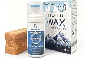 ANDYOUSKI 100ml Universal Liquid Snowboard & Ski Wax | All-Temperature, Iron-Free, A Cork Included