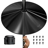 iBorn Squirrel Baffle for Bird Feeder Pole, 19.6&rdquo; Oversized Squirrel Guard Defender, Bird Feeder for Outdoors Protector, Polycarbonate(PC), Pack of 1, Black