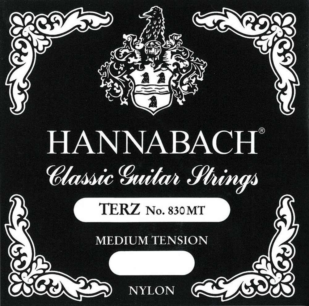 Hannabach Classical Guitar Strings Series 830 Medium Tension for Terz-Guitar, silver-plated wound, scale 570-590 mm - D5-8305MT