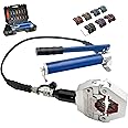BANCHEE hydraulic hose crimping tool AC Crimping Tool for Barbed and Beaded Hose Fittings, Air Conditioning Repaire Ac Hose Crimper with 7 Die Set (BC-7842P)