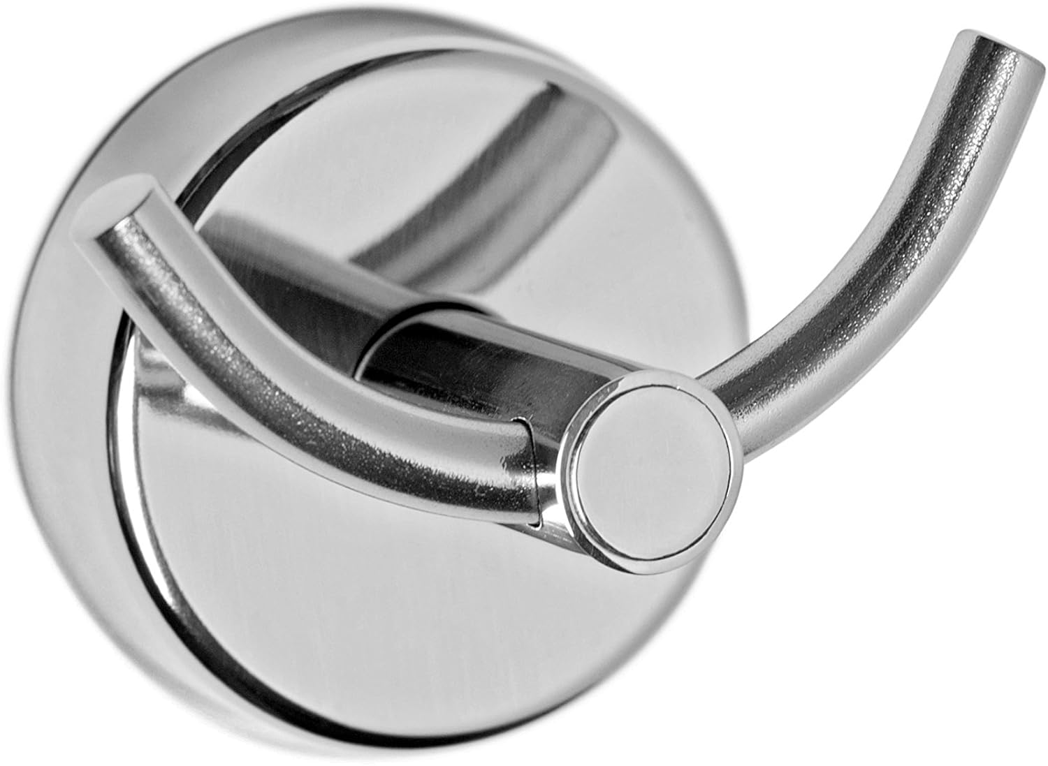 Kapitan Bathroom Double Towel Hook, Self Adhesive or Screws Wall Mounted, Stainless Steel Towel Holder, Polished Finish