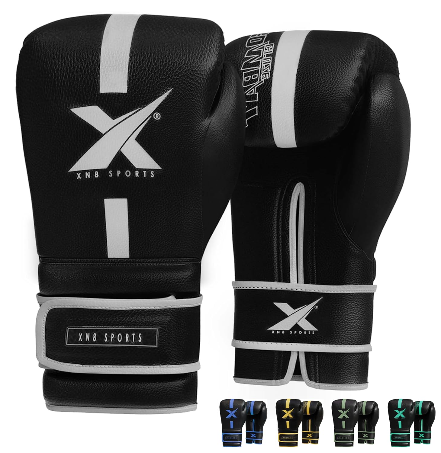 Xn8 Boxing Gloves Supra Leather For Training Punching Sparring MMA Fighting Muay Thai Kickboxing Martial Arts for Men and Women with Ventilated Palm in 8 10 12 14 16 oz