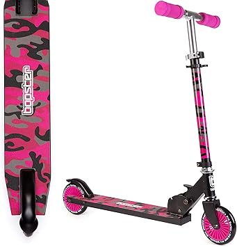 Bopster Patinete Plegable para niños - Rosa Camuflaje: Amazon.es: Juguetes y juegos