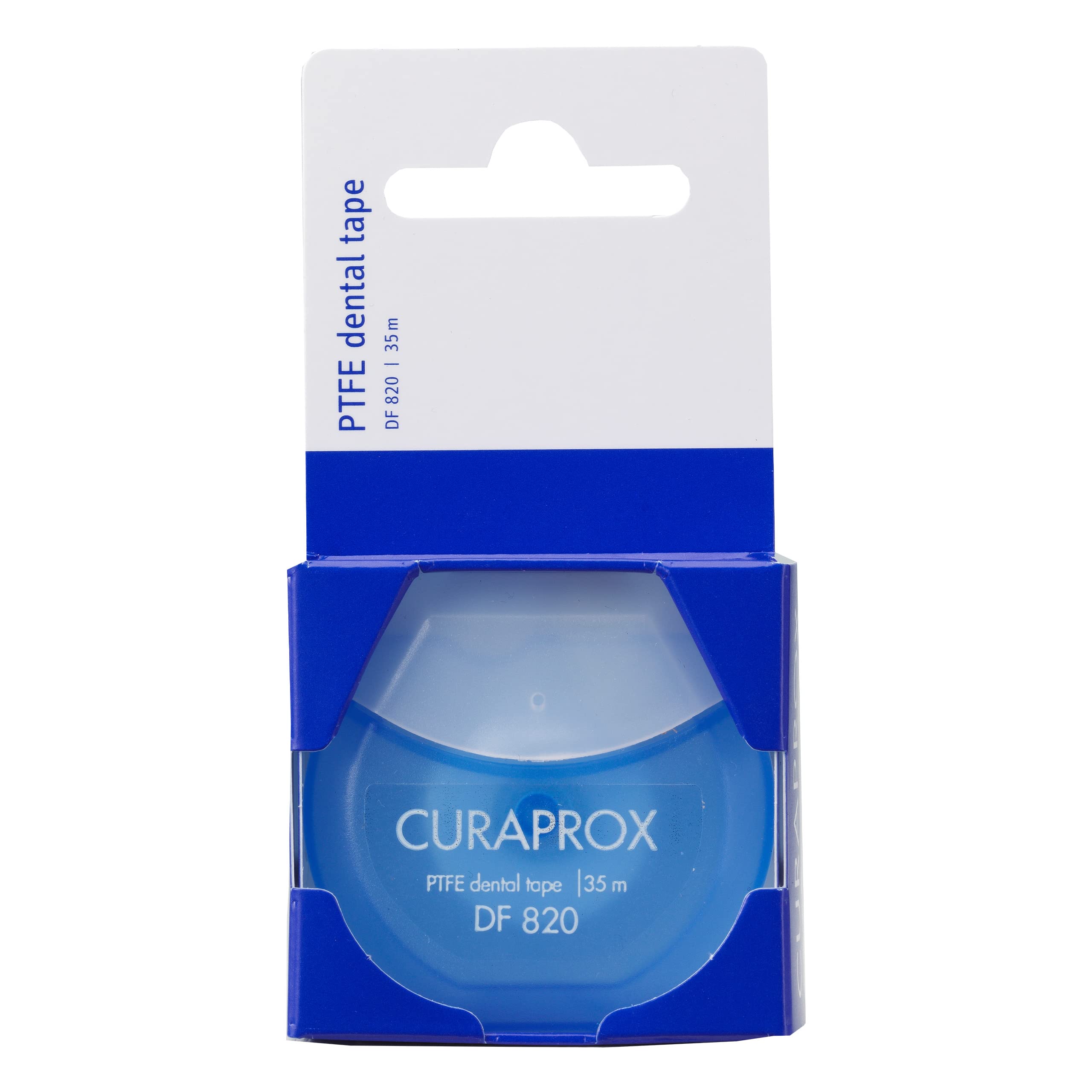 Curaprox DF 820 Dental Tape – PTFE Dental Floss for Tight Spaces | Tear-Resistant with Smooth Glide | 35 Meters | Made in Switzerland