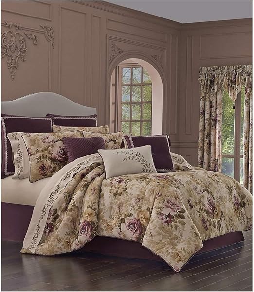 Amazon Com J Queen New York Grace 4 Piece King Comforter Set
