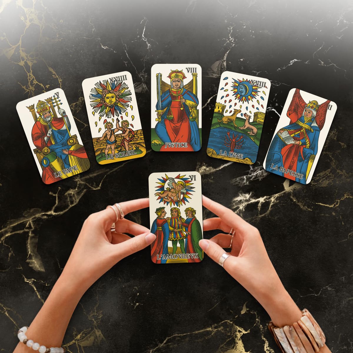 Tarot of Marseille 78 Tarot Card Set | Pocket-Sized (4.13