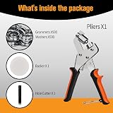 TOWOT Grommet Eyelet Punch Kit 500x 10mm Eyelets Handheld Press Tool view 4