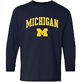NCAA Arch Logo, Team Color Youth Long Sleeve T Shirt, College, University