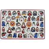 Kurt Adler Petite Treasures Wooden OrnamentMini, Set of 48