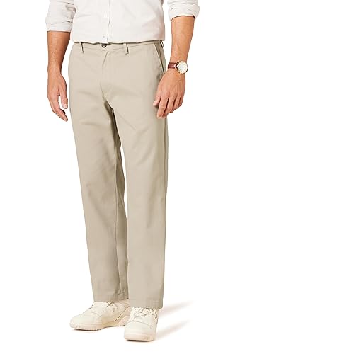 Amazon Essentials Men's Classic-Fit Wrinkle-Resistant Flat-Front Chino Pant (Available in Big & Tall), Khaki Beige, 34W x 34L