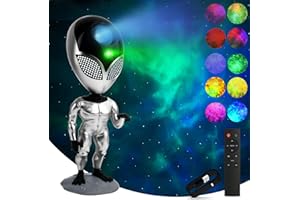 WUDUTOP Astronaut Aliens Star Projector, Talking Nebula Projector Light with Timer and Remote Control, Repeat What You Say, Breathing Light Effect Galaxy Projector for Gaming Room, Party, Ceiling