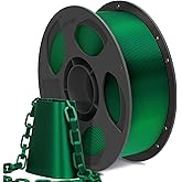 ANYCUBIC Silk Christmas Filament for Christmas Gifts and Decorations, Shiny 3D Printer PLA Filament 1.75mm Dimensional Accuracy +/- 0.02mm, 1KG Reusable Spool (2.2 lbs), Silk Christmas Green