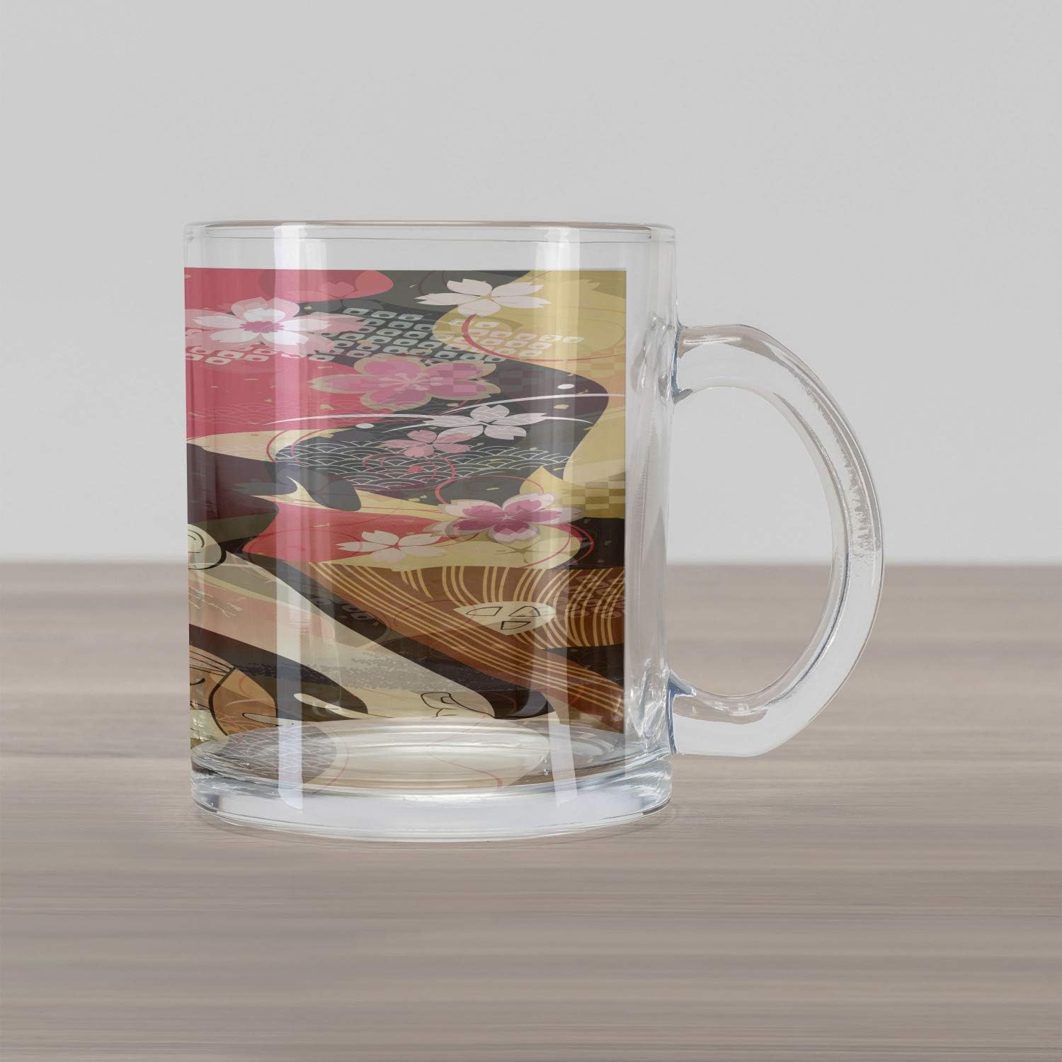 Lunarable Japanese Art Glass Mug, Kabuki Performer Man with