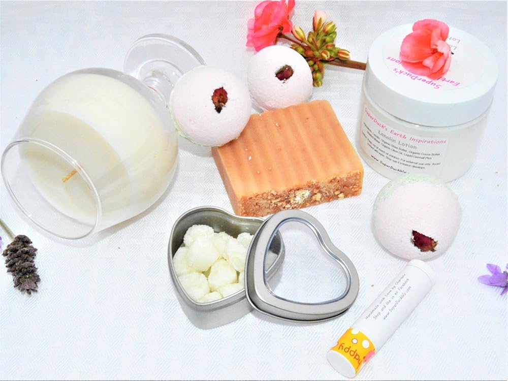 Soap and Candle Gift Set. 100 Handmade in USA. Rose Bath