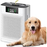 Honeyuan Air Purifiers for Home Large Room up to 2400 Sq Ft, ZY3866G, White | Air Purifiers for Pets, with Smart PM2.5 Air Quality Display, Aromatherapy, Child Lock, as Low as 22dB, 3 fan speeds, timer