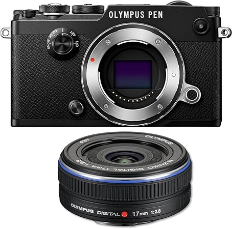 Olympus Pen F Mp Sans Miroir Micro Four Thirds Digital Camera W 17 Mm F2 8 Lens Bundle Comprend Pen F Digital Camera Et M Zuiko 17 Mm F2 8 Micro 4 3 Objectif Pancake Grand Angle