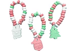 RBBZ PARTY Christmas Candy Bracelets – Holiday Themed Candy for Kids – Bulk 24 Count Individually Wrapped Santa, Snowman, Christmas Tree Bracelets – Stocking Stuffers, Classroom Treats, Exchange Gifts, Xmas Party Favors, Goodie Bag Fillers