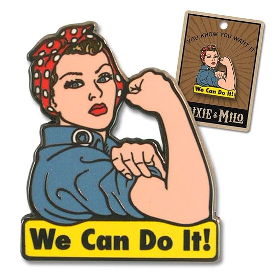 We Can Do It Enamel Pin By Trixie Milo Rosie The Riveter Collectable Pinup Girl Feminist Girl Power Amazon In Clothing Accessories