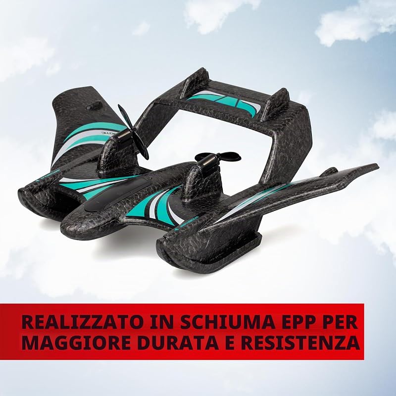 Aqua Wingz 62004498 - Aereo radiocomandato con luci LED, staccabile in acqua o terra, schiuma EPP resistente, +10 anni — foto 7 di 7