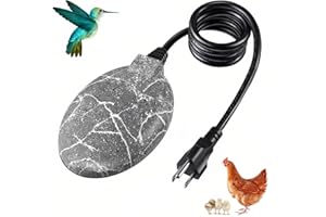 Outdoor Water Heater for Winter, Thermostatically Controlled Bird Bath Heater Pond Deicer, Suitable for Heated Birdbaths Outd