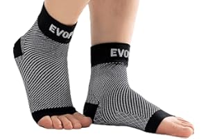 EVOPLECI Ankle Compression Sleeve, 20-30mmHg Plantar Fasciitis Socks, Ankle Compression Socks for Women and Men(1Pair), Ankle Sleeve Compression Support, Compression Ankle Sleeve, Heel Pain Achilles Tendonitis Relief