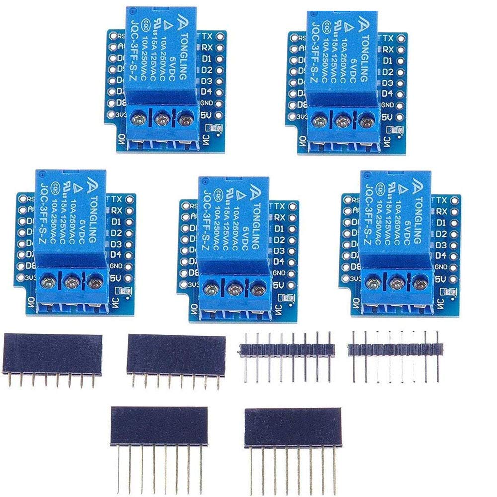 DollaTek 5Pcs 1-Way Relay Module High-level trigger