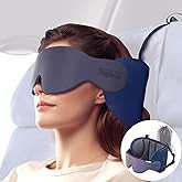 Inspireyes Travel Pillows for Airplanes, 360° Head Support for Long Flight, Soft Airplane Pillow with 3D Eye Mask for Sleeping, Stop Bobblehead, Airplane Headrest Gadgets, Dark Grey