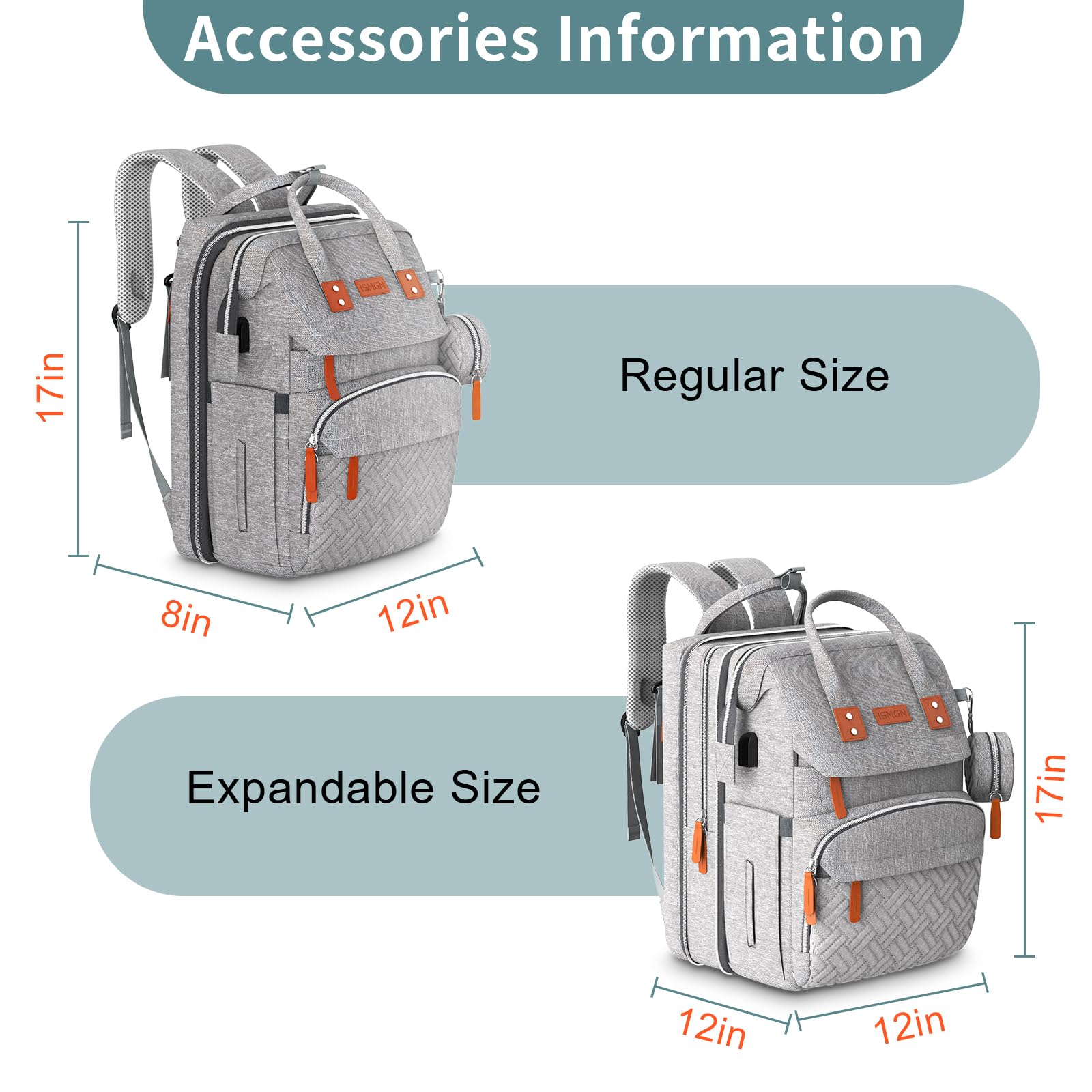 Extra Large Diaper Bag Backpack, Expandable Diaper Bag, Twin Diaper Bag