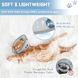Supet Cat Cone Collar Soft Recovery Adjustable Grey M for Cats & Small Dogs view 3