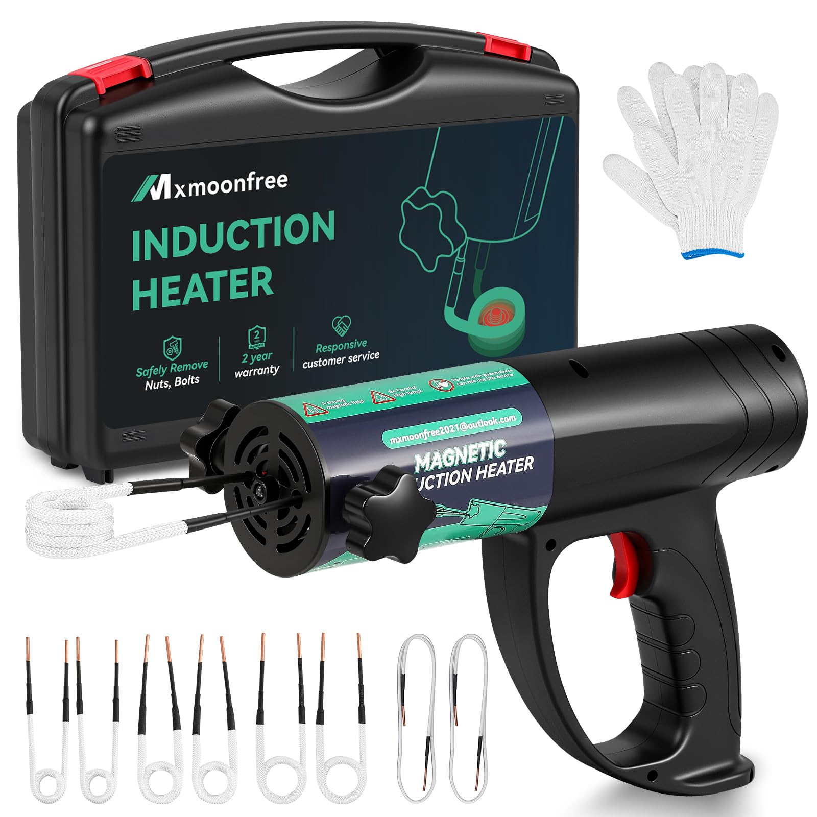 Photo 1 of Mxmoonfree Induction Heater Bolt Removal, 1500W Induction Bolt Heater Tool with 8 Coil and Rugged Carrier Case to Safely Remove Nuts, Bolts, Screw, 2 Warranty 110V