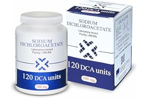 DCA-LAB DCA - Sodium Dichloroacetate 500mg - Purity >99.9%, Made in Europe, Certificate of Analysis Included, Tested in a Certified Laboratory, Buy Directly from Manufacturer, 120 Capsules