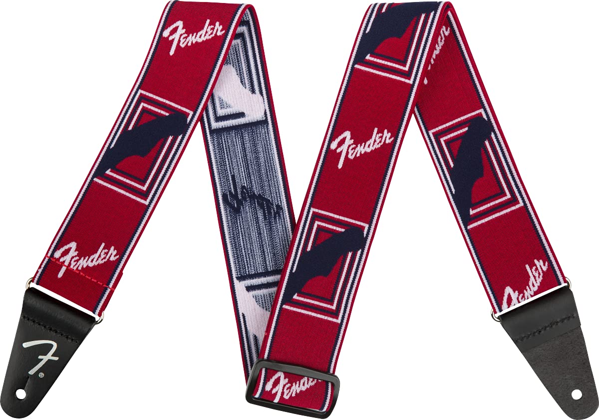 Fender Weighless™ Monogram Strap - 2" Wide - Red/White/Blue, 0990686009