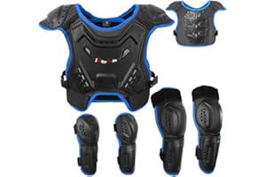 DBAOXIAOMU Kids Motocross Vest Suit for Dirt Bike MTB ATV, Back Chest Knee Elbow Protector for Children