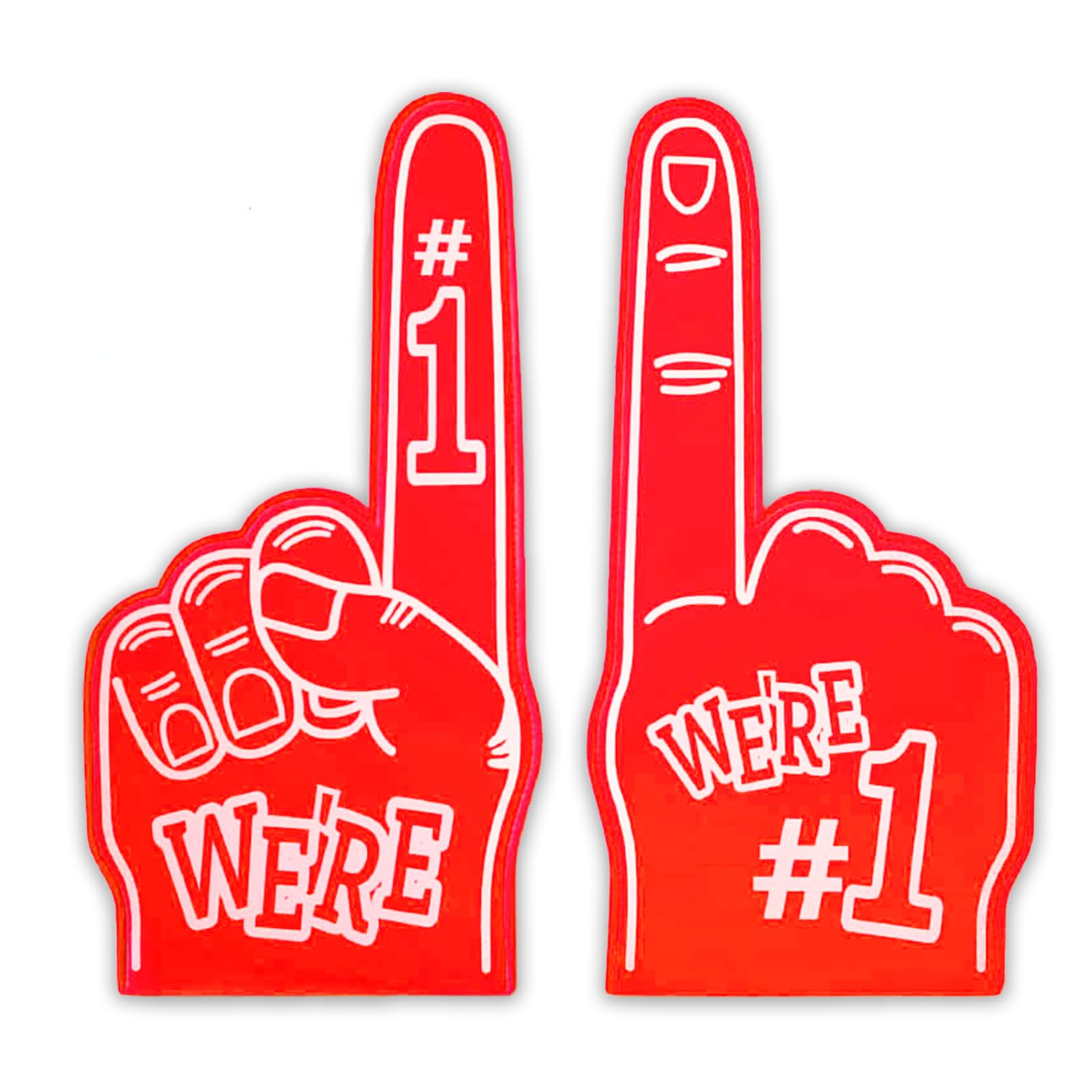 Funnaura 2PCS Foam Finger Pointer Gladiators, Gladiators Tv Show Merchandise, Pugil Sticks Gladiators Props Sports Accessories (Red)