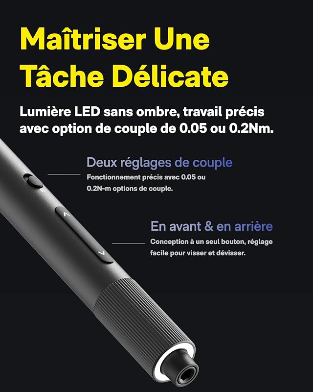 Kit Tournevis de Précision sans Fil ADV, Mini Tournevis Électrique
