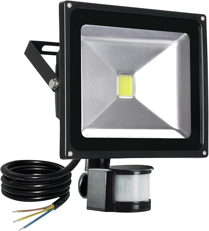 T-SUN 50W LED Strahler mit Bewegungsmelder, 4500-6000LM Superhell im