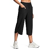 ISEEGZ Women's Capri Pants Wide Leg Plus Size Lightweight Quick Dry Casual Summer Pants Sweatpants Hiking Walking