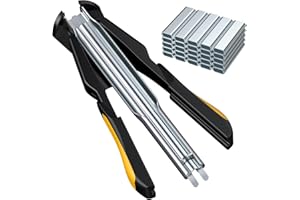 Kamtop Hog Ring Pliers Kit with 2500 Galvanized Rings – Fencing Nailer Tool for Pet Cages, Bagging, DIY Projects, and Automotive Use