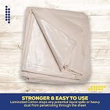 ViraCare Laminated Cotton Dust Sheet 12x9 ft Paint Drop Cloth Reusable view 2