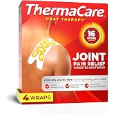 ThermaCare Portable Heating Pads for Muscle &amp; Joint Pain Relief, 4 Count | Adhesive Heat Wraps, Drug-Free Therapy, Flexible, Discreet Patches for Daily Comfort &amp; Wear