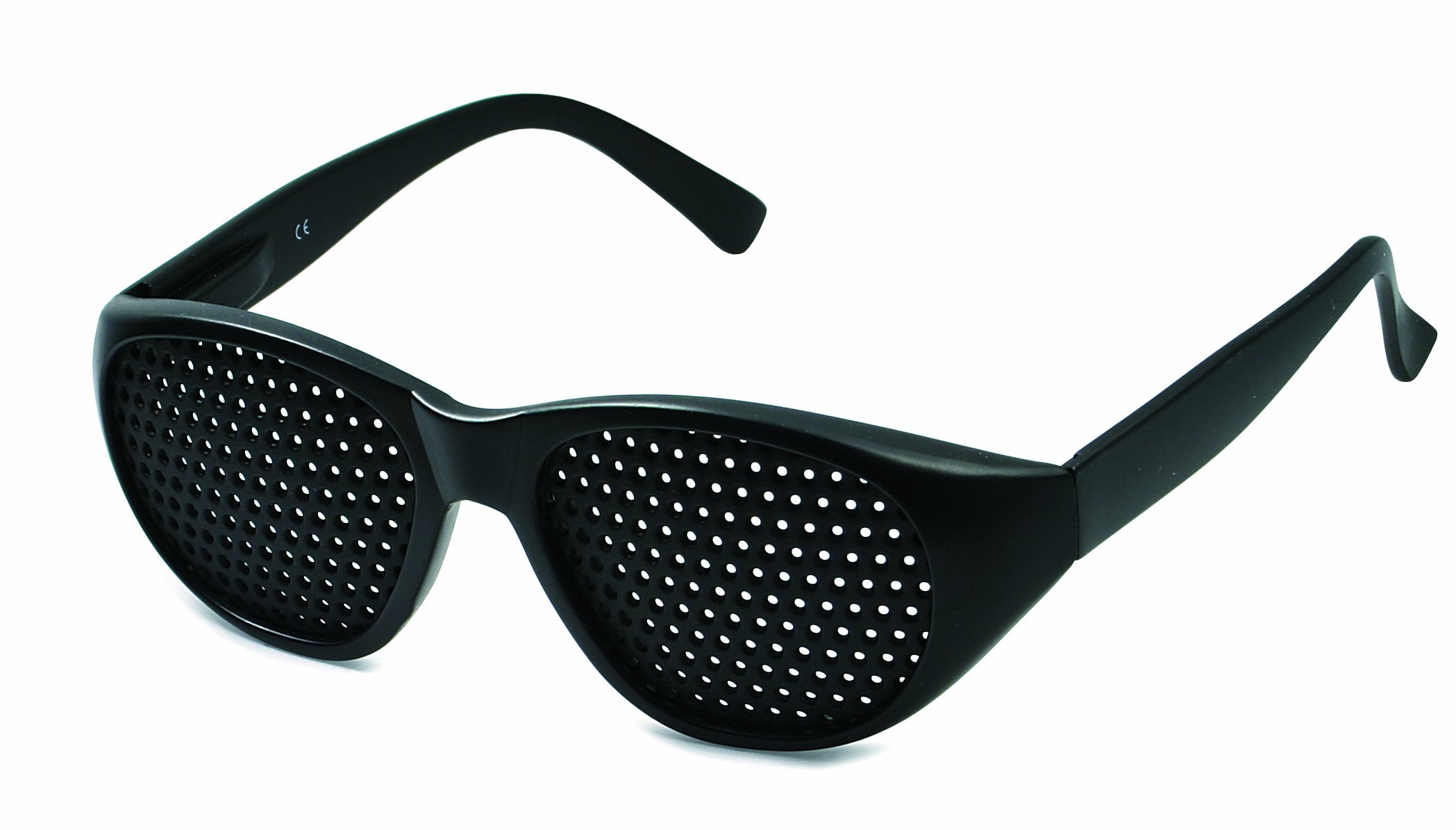 Pinhole Glasses 415-JGG - Normal Grid - Black - incl. Accessories