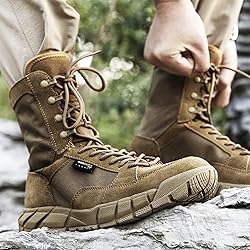 YEVHEV Men's 8 inch Tactical Boots Outdoor Casual