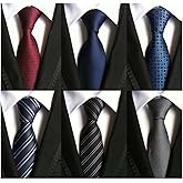 WeiShang Lot 6 PCS Classic Men's Silk Tie Necktie Woven JACQUARD Neck Ties