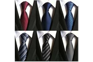WeiShang Lot 6 PCS Classic Men's Silk Tie Necktie Woven JACQUARD Neck Ties